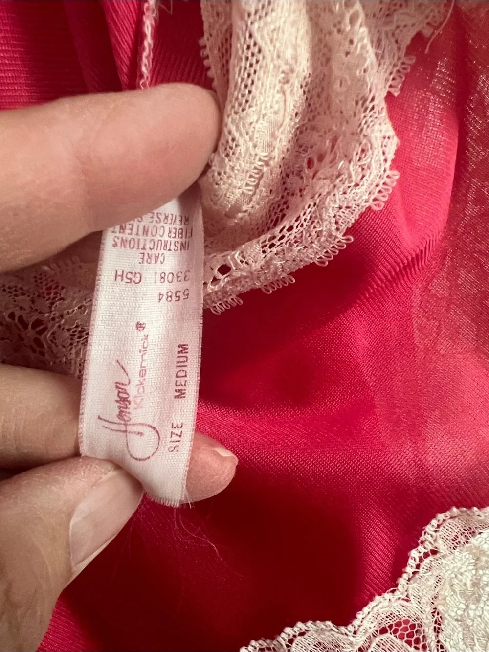 Luxurious Red Lace-Trim Nightgown & Matching Robe Set